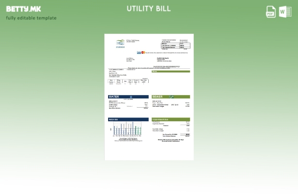 Шаблон за комунални сметки во модерен стил на САД California Padredam